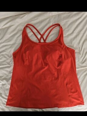 Xersion Athletic Built in Support Tank w/ Criss-Cross Back Orange US W 2X - NWOT